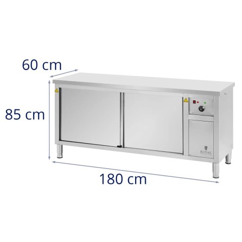 Szafa grzewcza podgrzewacz do talerzy 30-80 C 180 x 60 x 85 cm 2.4kW Szafa grzewcza podgrzewacz do talerzy 30-80 C 180 x 60 x 85 cm 2.4kW