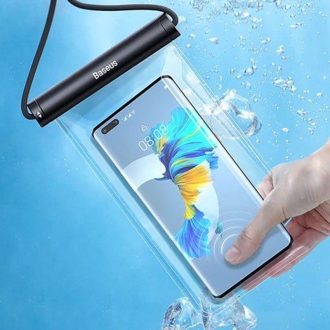 Etui wodoodporne do telefonu 7.2'' z cylindrycznym zapięciem IPX8 AquaGlide - czarne Etui wodoodporne do telefonu 7.2'' z cylindrycznym zapięciem IPX8 AquaGlide - czarne
