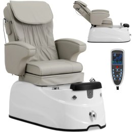 Fotel podologiczny do pedicure z funkcją masażu brodzikiem - beżowy