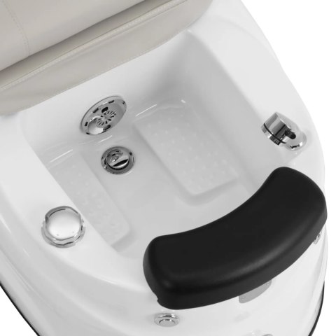Fotel podologiczny do pedicure z funkcją masażu brodzikiem - beżowy Fotel podologiczny do pedicure z funkcją masażu brodzikiem - beżowy