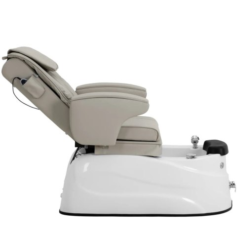 Fotel podologiczny do pedicure z funkcją masażu brodzikiem - beżowy Fotel podologiczny do pedicure z funkcją masażu brodzikiem - beżowy