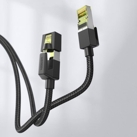 Kabel sieciowy patchcord w oplocie Ethernet RJ45 Cat 7 10Gbps 0.5m - czarny Kabel sieciowy patchcord w oplocie Ethernet RJ45 Cat 7 10Gbps 0.5m - czarny