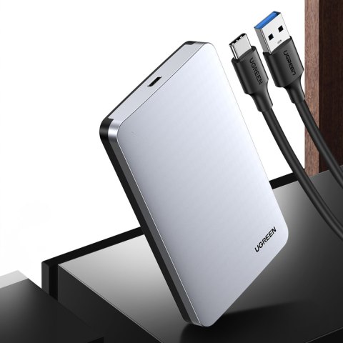 Kieszeń na dysk twardy 2.5'' SATA 3.0 6Gbps + kabel USB-C 0.5m - srebrny Kieszeń na dysk twardy 2.5'' SATA 3.0 6Gbps + kabel USB-C 0.5m - srebrny
