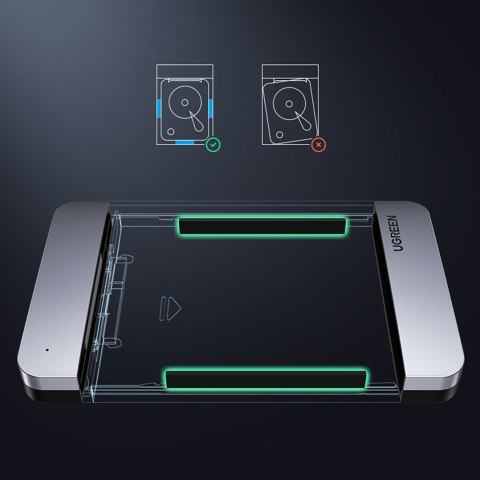 Kieszeń na dysk twardy 2.5'' SATA 3.0 6Gbps + kabel USB-C 0.5m - srebrny Kieszeń na dysk twardy 2.5'' SATA 3.0 6Gbps + kabel USB-C 0.5m - srebrny