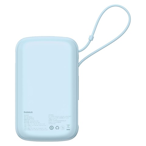 Power bank 10000mAh Qpow Pro+ 22.5W USB-C - niebieski Power bank 10000mAh Qpow Pro+ 22.5W USB-C - niebieski