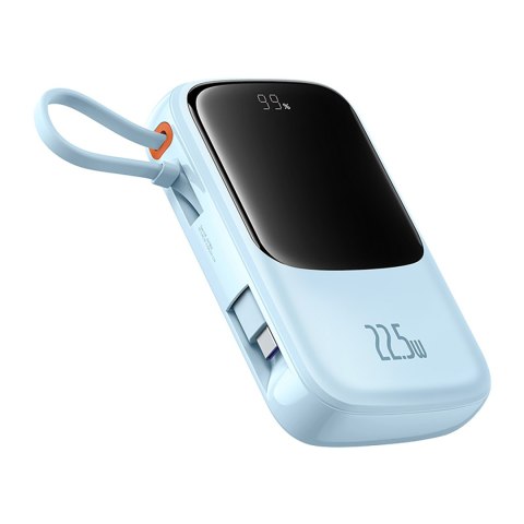 Power bank 10000mAh Qpow Pro+ 22.5W USB-C - niebieski Power bank 10000mAh Qpow Pro+ 22.5W USB-C - niebieski