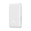 Powerbank 6000mAh Magnetic Mini Air 20W z kablem USB-C - biały