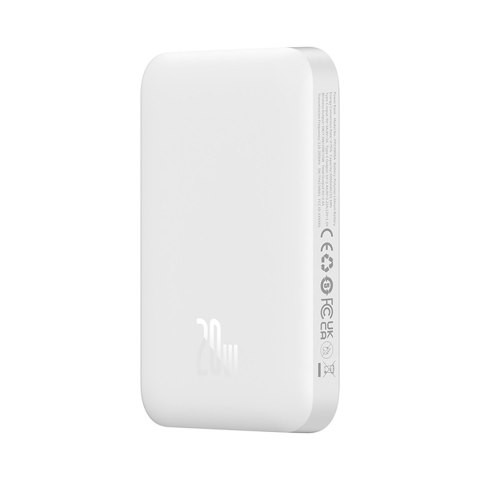 Powerbank 6000mAh Magnetic Mini Air 20W z kablem USB-C - biały Powerbank 6000mAh Magnetic Mini Air 20W z kablem USB-C - biały