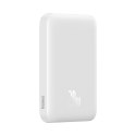 Powerbank 6000mAh Magnetic Mini Air 20W z kablem USB-C - biały