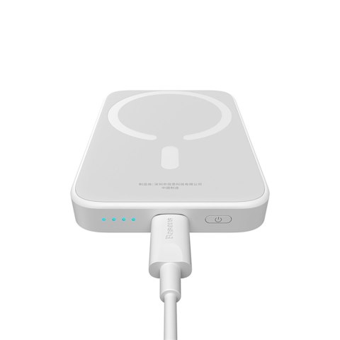 Powerbank 6000mAh Magnetic Mini Air 20W z kablem USB-C - biały Powerbank 6000mAh Magnetic Mini Air 20W z kablem USB-C - biały