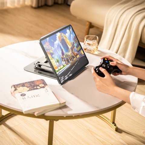 ZESTAW Podstawka pod laptopa aluminiowa 360 + podstawka do smartfona - srebrna ZESTAW Podstawka pod laptopa aluminiowa 360 + podstawka do smartfona - srebrna