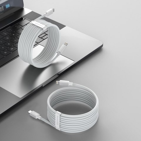 2x Kabel przewód Simple Wisdom iPhone Lightning - USB-C 20W 1.5 m - biały 2x Kabel przewód Simple Wisdom iPhone Lightning - USB-C 20W 1.5 m - biały