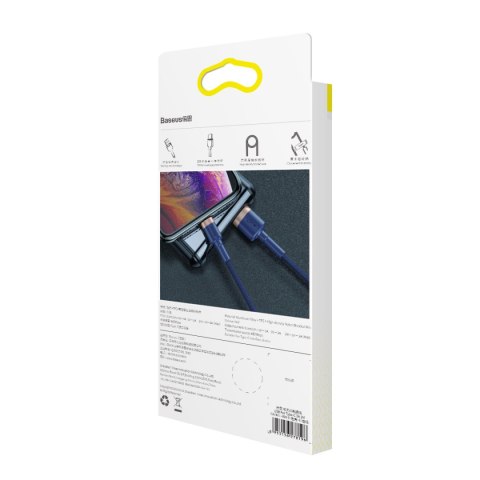 Kabel przewód Cafule USB-A - iPhone Lightning 2.4A QC 3.0 1m - niebiesko-złoty Kabel przewód Cafule USB-A - iPhone Lightning 2.4A QC 3.0 1m - niebiesko-złoty