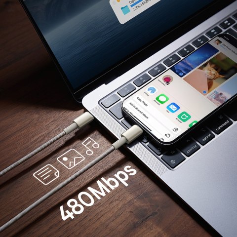 Kabel przewód Tungsten Gold USB-C - USB-C 100W 1m - złoty Kabel przewód Tungsten Gold USB-C - USB-C 100W 1m - złoty