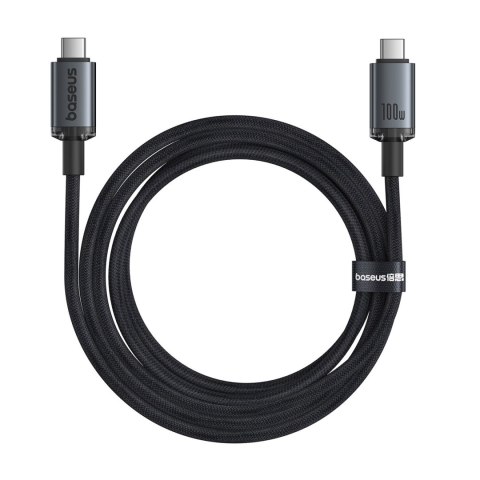 Kabel przewód Crystal Shine USB-C - USB-C USB3.2 100W 20Gbps 1.5m - czarny Kabel przewód Crystal Shine USB-C - USB-C USB3.2 100W 20Gbps 1.5m - czarny