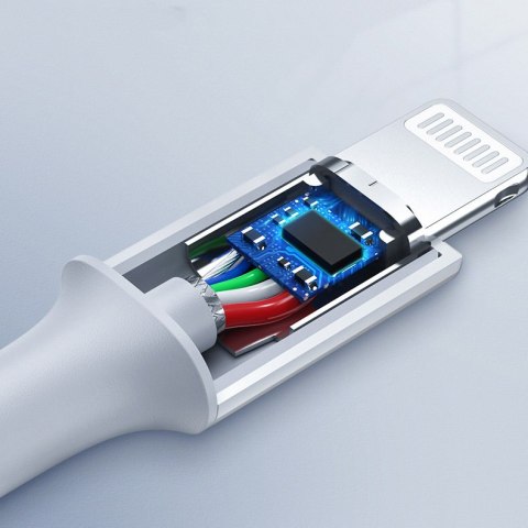 Kabel przewód MFi USB-C - iPhone Lightning 20W 3A 0.25m - biały Kabel przewód MFi USB-C - iPhone Lightning 20W 3A 0.25m - biały