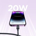 Kabel przewód Multi-Color Series A14 USB-C - iPhone Lightning 20W 1.2 m - czarny