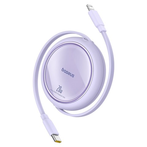Kabel przewód zwijany Free2Pull USB-C - iPhone Lightning 20W 1m - fioletowy Kabel przewód zwijany Free2Pull USB-C - iPhone Lightning 20W 1m - fioletowy