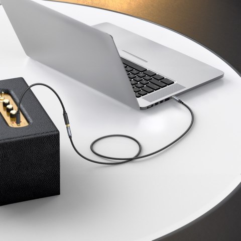 Kabel przedłużacz audio mini jack 3.5mm 5m - srebrny Kabel przedłużacz audio mini jack 3.5mm 5m - srebrny