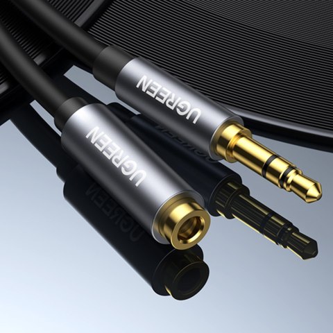 Kabel przedłużacz audio mini jack 3.5mm 5m - srebrny Kabel przedłużacz audio mini jack 3.5mm 5m - srebrny