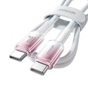 Kabel przewód Crystal-Clear Series 60W USB-C - USB-C 1.2m - biały