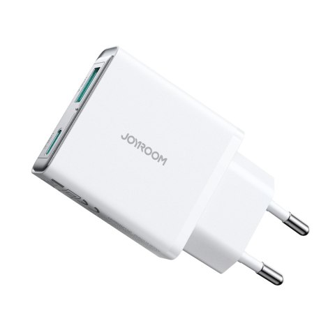 Mała i supercienka ładowarka sieciowa 20W USB-A USB-C - biała Mała i supercienka ładowarka sieciowa 20W USB-A USB-C - biała