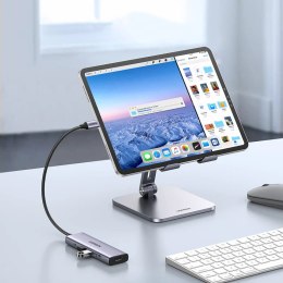 5w1 HUB adapter USB-C - USB-C PD / HDMI / 3x USB-A 3.0 - szary