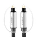 Kabel przewód optyczny audio Toslink SPDIF 2m - szary