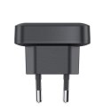Ładowarka sieciowa płaska 65W GaN 2 USB-C USB-A ultra cienka - czarna