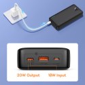 Powerbank 20000mAh Airpow 20W z kablem USB-A - USB-C 50cm - czarny