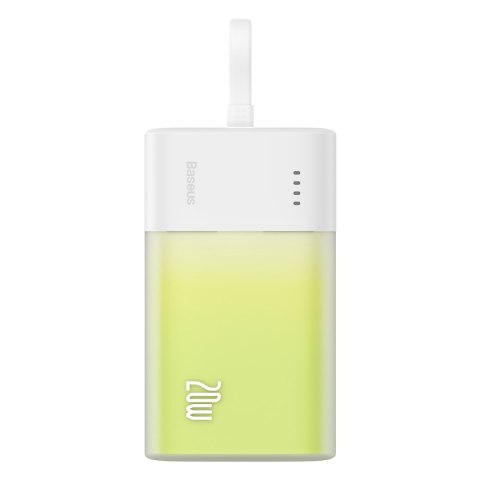 Powerbank Popsicle 5200mAh 20W z kablem Lightning 60W/20V/3A/30cm - biało-zielony Powerbank Popsicle 5200mAh 20W z kablem Lightning 60W/20V/3A/30cm - biało-zielony