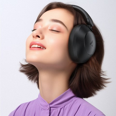 Słuchawki bezprzewodowe H3 Bluetooth z ANC USB-C IPX4 - czarne Słuchawki bezprzewodowe H3 Bluetooth z ANC USB-C IPX4 - czarne