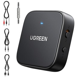 Nadajnik odbiornik audio Bluetooth 5.2 TX RX mini Jack USB-C RCA - czarny