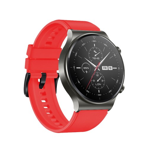 Pasek silikonowy do zegarka Huawei Watch GT 2/3/4/2 Pro/3 Pro/4 Pro/GT 2e 46mm - czerwony Pasek silikonowy do zegarka Huawei Watch GT 2/3/4/2 Pro/3 Pro/4 Pro/GT 2e 46mm - czerwony