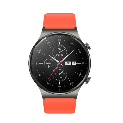 Pasek silikonowy do zegarka Huawei Watch GT 2/3/4/2 Pro/3 Pro/4 Pro/GT 2e 46mm - pomarańczowy Pasek silikonowy do zegarka Huawei Watch GT 2/3/4/2 Pro/3 Pro/4 Pro/GT 2e 46mm - pomarańczowy