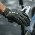 Rękawiczki rowerowe amortyzujące rozmiar L - zielono-czarne