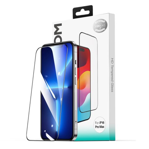 Szkło hartowane 2.5D HD Dustproof z czarną ramką na iPhone 15/16 Szkło hartowane 2.5D HD Dustproof z czarną ramką na iPhone 15/16