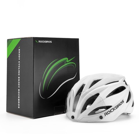Kask rowerowy z szybką odpinanymi okularami z filtrem UV unisex - zielony Kask rowerowy z szybką odpinanymi okularami z filtrem UV unisex - zielony
