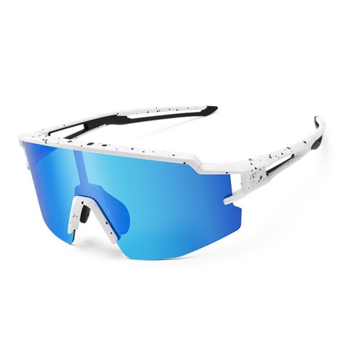Okulary rowerowe polaryzacyjne dla dzieci z filtrem UV - biało niebieskie Okulary rowerowe polaryzacyjne dla dzieci z filtrem UV - biało niebieskie