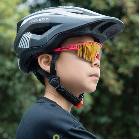 Okulary rowerowe polaryzacyjne dla dzieci z filtrem UV - biało niebieskie Okulary rowerowe polaryzacyjne dla dzieci z filtrem UV - biało niebieskie