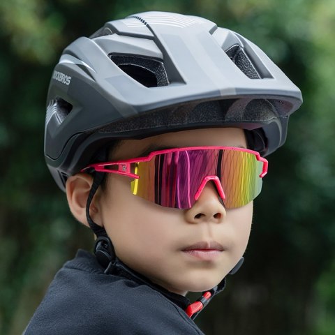 Okulary rowerowe polaryzacyjne dla dzieci z filtrem UV - biało niebieskie Okulary rowerowe polaryzacyjne dla dzieci z filtrem UV - biało niebieskie