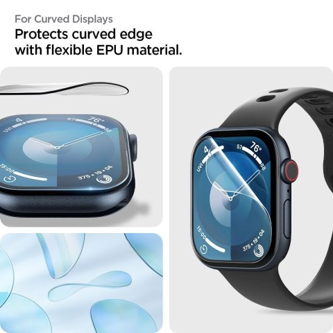 Szkło hybrydowe na Apple Watch 10 46 mm przezroczyste - 2 szt. Szkło hybrydowe na Apple Watch 10 46 mm przezroczyste - 2 szt.