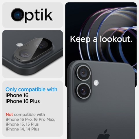 Szkło na aparat do iPhone 16 / 16 PLUS czarne - 2 szt. Szkło na aparat do iPhone 16 / 16 PLUS czarne - 2 szt.
