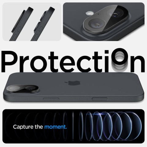 Szkło na aparat do iPhone 16 / 16 PLUS czarne - 2 szt. Szkło na aparat do iPhone 16 / 16 PLUS czarne - 2 szt.