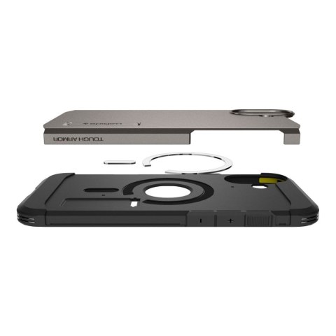 Etui Tough Armor MagSafe z podstawką na iPhone 16 - gunmetal Etui Tough Armor MagSafe z podstawką na iPhone 16 - gunmetal