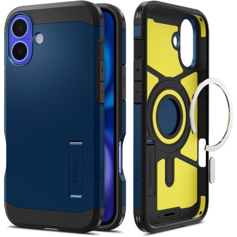 Etui Tough Armor MagSafe z podstawką na iPhone 16 - niebieskie Etui Tough Armor MagSafe z podstawką na iPhone 16 - niebieskie