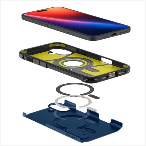 Etui Tough Armor MagSafe z podstawką na iPhone 16 - niebieskie Etui Tough Armor MagSafe z podstawką na iPhone 16 - niebieskie