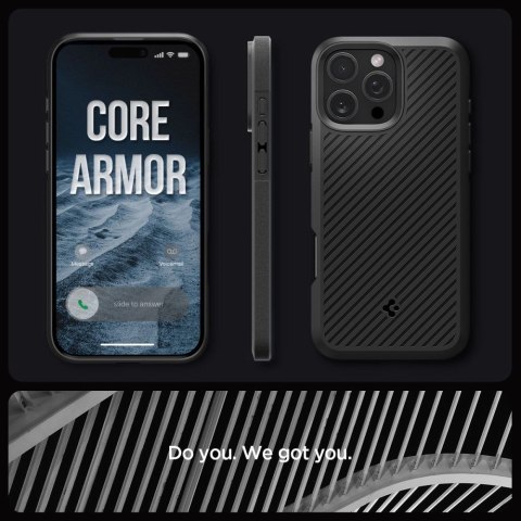 Etui na iPhone 16 Pro Max Core Armor - czarny mat Etui na iPhone 16 Pro Max Core Armor - czarny mat
