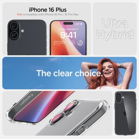 Etui ochronne na iPhone 16 Plus Ultra Hybrid - przezroczyste Etui ochronne na iPhone 16 Plus Ultra Hybrid - przezroczyste