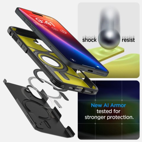 Etui ochronne na iPhone 16 Plus z podstawką Tough Armor MagSafe - czarne Etui ochronne na iPhone 16 Plus z podstawką Tough Armor MagSafe - czarne